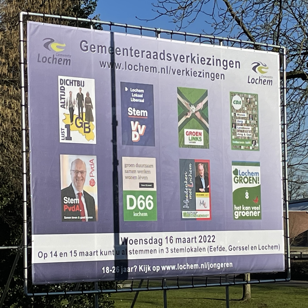 Bilboard met affiche Groen Links Lochem