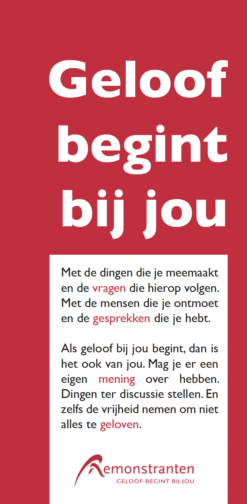 Algemene flyer Remonstranten Lochem-Zutphen